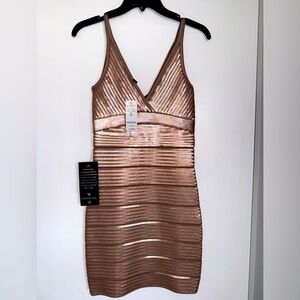 Bebe metallic bandeau dress